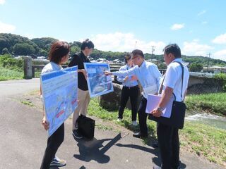 写真:雲出川中流部現地視察