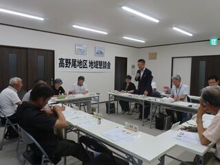 写真:第404回地域懇談会<高野尾地区>(高野尾町新町自治会集会所)