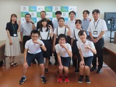 第58回交通安全こども自転車全国大会 出場選手 来訪(市役所本庁舎)