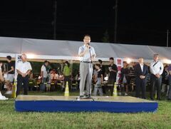 津市合併20周年記念第65回久居花火大会 点火式 挨拶(陸上自衛隊久居駐屯地)1