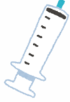 イラスト:針を取り除いた注射器本体