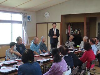 写真：地区敬老会 挨拶（市内各所）1