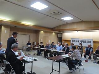写真：第410回地域懇談会<櫛形地区>（西部市民センター）