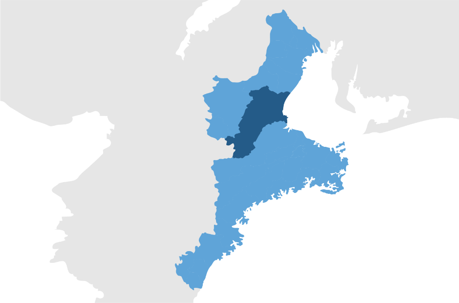 津市は三重県の中央部に位置しています。