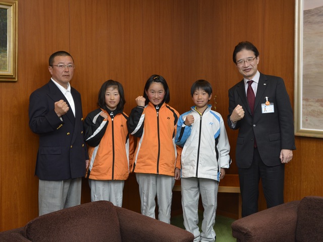 第13回全国小学生ソフトテニス大会出場選手 来訪