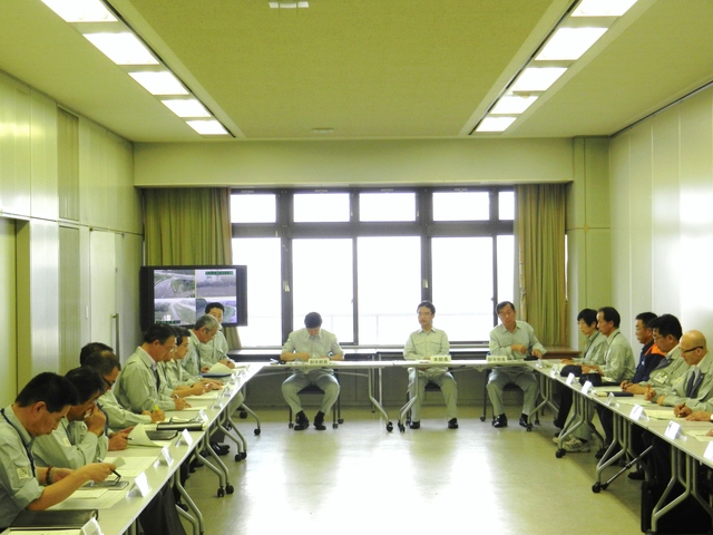 台風12号に係る津市災害対策本部会議