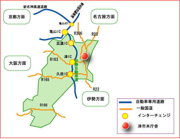 自動車でのアクセス図