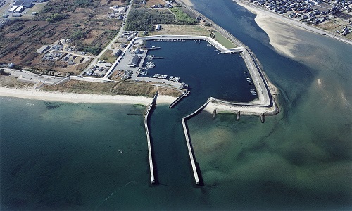 香良洲漁港航空写真
