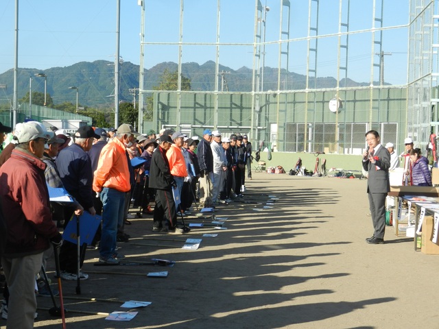 津市安芸老人クラブ連合会 第6回グラウンドゴルフ交流大会 挨拶