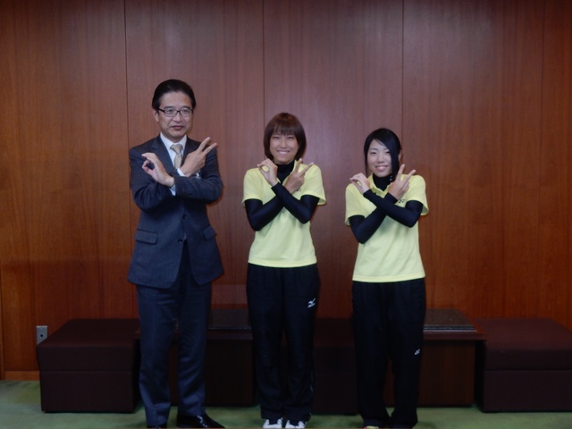 全日本ソフトテニス選手権大会出場選手 来訪