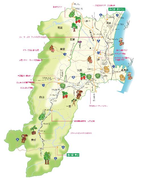 三重県の地図の無料イラスト