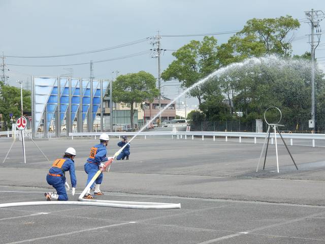 津市消防団夏期訓練