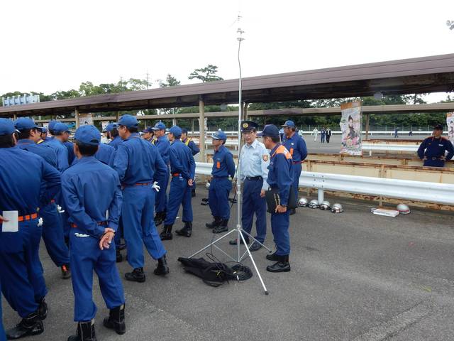 津市消防団夏期訓練