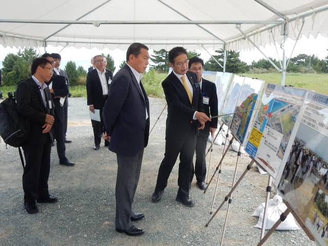 香良洲高台防災公園視察対応