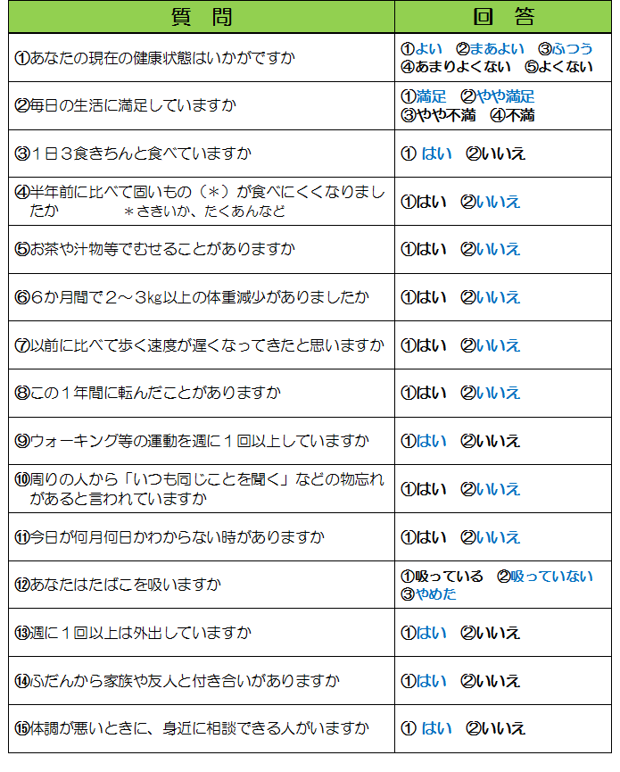 府レイルに関する質問票