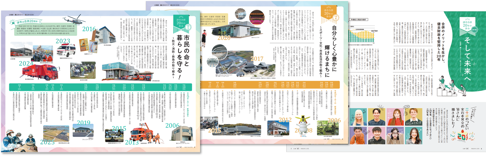 広報津津市合併20年の歩み